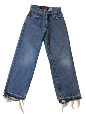 JNCO Funky 18 Kids Y2K Wide Leg Baggy Jeans Distressed Hem Size 12